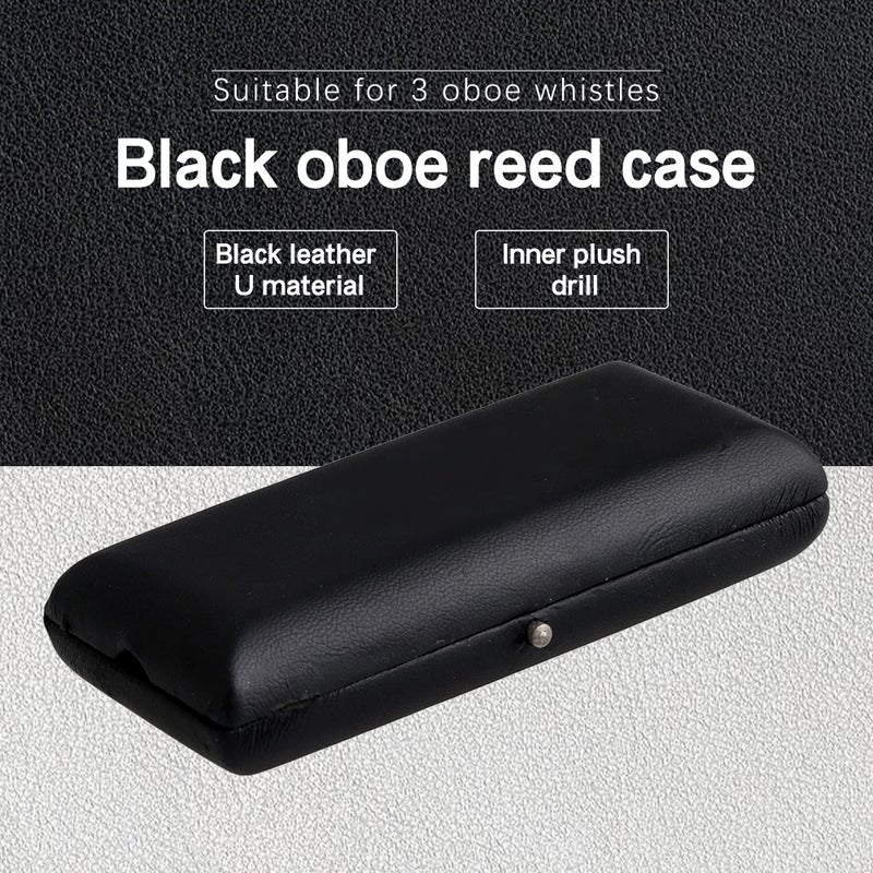 Bstinay Black Wooden & PU Leather Oboe Reeds Case Holder Storage Box for 3pcs Oboe Reeds - Image 3
